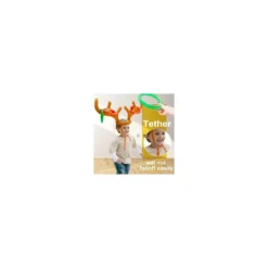 Inflatable Reindeer Antler Toss Headband Game Christmas Toy, For Kids Adults Family Christmas Party Favors Outdoor Indoor Ring Toss Xmas Games, 2 Antlers & 10 Rings & 1 Air Pump -Xmas Mart Sales 31T3P2te3KL. SS1000