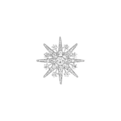 GUOXIAOMEI Christmas Brooch Pin With Rhinestone Crystal CZ Pearl Winter Snowflake Snowman Wreath Brooches Festive Decorations Ornaments Necktie Dress Accessories Jewelry For Women Girls Xmas