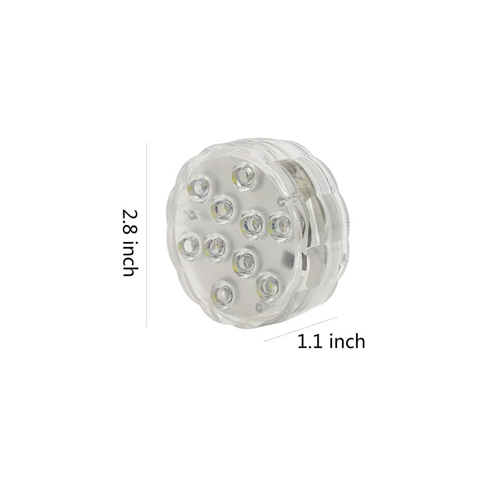 Submersible LED Lights Waterproof Underwater Lights 2.8inch Battery Powered Remote Controlled Color Changing Tea Lights Small LED Lights For Party Pond Pool Wedding Halloween Christmas (2 Pack) 6 Submersible LED Lights Waterproof Underwater Lights 2.8inch Battery Powered Remote Controlled Color Changing Tea Lights Small LED Lights For Party Pond Pool Wedding Halloween Christmas (2 Pack) - Image 4