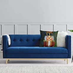 QIANGQIANG Christmas Green Cute NutcracKer Xmas Pillow Cases Throw Pillow Covers Cotton Linen Cushion Cover Cases Pillowcases Sofa Home Car Bedroom Decor 18x18inch -Xmas Mart Sales 41k91g 6dOL. AC US1000