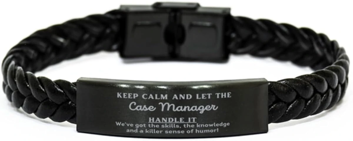 GENERIC Badass Case Manager Gifts, Case Manager Braided Leather Bracelet, Keepsake Gifts For Case Manager, Birthday Christmas Gifts For Coworkers Keep Calm And Let The Case Manager Handle It. We've Got The 3 GENERIC Badass Case Manager Gifts, Case Manager Braided Leather Bracelet, Keepsake Gifts For Case Manager, Birthday Christmas Gifts For Coworkers Keep Calm And Let The Case Manager Handle It. We've Got The