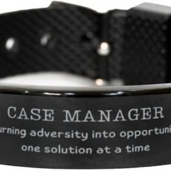 GENERIC Case Manager Keepsake Christmas Gifts, Birthday Case Manager Black Shark Mesh Bracelet Case Manager Turning Adversity Into Opportunity, One Solution At A Time Sarcasm Gag Gifts For Coworker