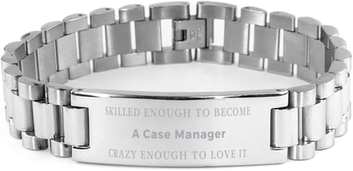 GENERIC Funny Case Manager Gifts, Skilled Enogh To Become Case Manager, Sarcasm Unique Birthday Christmas Ladder Stainless Steel Bracelet For Case Manager, Coworkers, Men, Women, Friends 3 GENERIC Funny Case Manager Gifts, Skilled Enogh To Become Case Manager, Sarcasm Unique Birthday Christmas Ladder Stainless Steel Bracelet For Case Manager, Coworkers, Men, Women, Friends