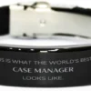 GENERIC Best Case Manager Gifts, This Is What The World's Best Case Manager Looks Like, Funny Birthday Christmas Unique Black Glidelock Clasp Bracelet For Case Manager, Coworkers, Men, Women, Friends -Xmas Mart Sales 5166JAqqLDL. AC UL1200