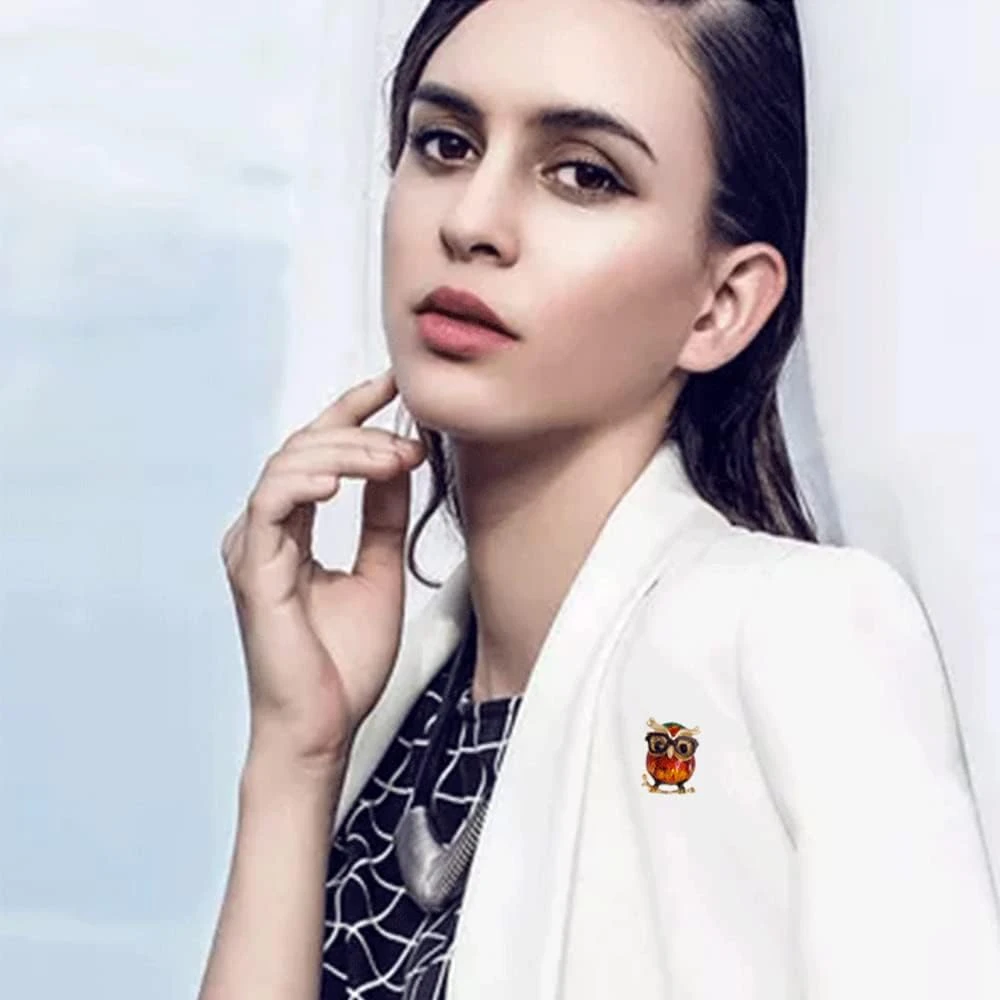 Enamel Owl Bird Brooch Pin For Women Girls Fashion Red Green Animal Brooches Lapel Pins Cute Dress Accessories Holiday Birthday Christmas Party Jewelry Unisex Gift Souvenir For Teacher Student 4 Enamel Owl Bird Brooch Pin For Women Girls Fashion Red Green Animal Brooches Lapel Pins Cute Dress Accessories Holiday Birthday Christmas Party Jewelry Unisex Gift Souvenir For Teacher Student - Image 2