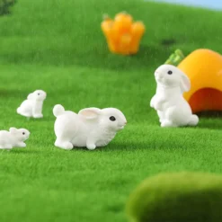 BLAPNK 10pcs Mini Rabbit Animal Figures Toy Easter Egg Cake Toppers, Miniature Rabbit Figurines Fairy Garden Moss Landscape DIY Terrarium Crafts Ornament, Cake Decoration Christmas Birthday Gift -Xmas Mart Sales 517jTZG8T9L. AC SL1001