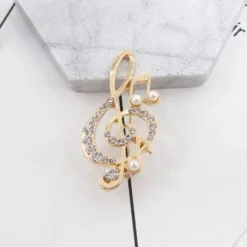 Crystal Music Note Brooch Pin Elegant Note Treble Clef Brooch Boutonniere For Women Girls Scarf Sweater Pins Wedding Christmas Costume Accessories Pins -Xmas Mart Sales 518jD GBmRS. AC UL1000