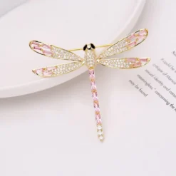 T-shaped Zircon Crystal Pink Dragonfly Brooch All-match Silk Scarf Clothing Broches & Pins Jewelry Christmas Gift -Xmas Mart Sales 51AW5TjFTcL. AC UL1000