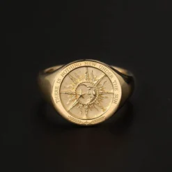 Seidayee There Is Nothing New Under The Sun Religious Ring For Men Women Him Her Birthday 18K Real Gold Jewelry Christmas Gifts Christian Catholic Personalize Customize -Xmas Mart Sales 51B75eTCQvL. AC UL1200