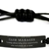GENERIC Case Manager Keepsake Christmas Gifts, Birthday Case Manager Black Rope Bracelet Case Manager Turning Adversity Into Opportunity, One Solution At A Time Sarcasm Gag Gifts For Coworker, Colleague, Boss