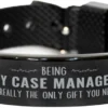 GENERIC Badass Case Manager Christmas Gifts, To My Case Manager Black Shark Mesh Bracelet Engraved Gifts, Coworker Birthday Gifts For Case Manager Being My Case Manager Is Really The Only Gift You Need