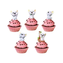 BLAPNK 5 Pcs Mini Koala Bear Animal Figures Toy Cake Toppers, Miniature Koala Figurines Fairy Garden Moss Landscape DIY Terrarium Crafts Ornament, Cake Decoration Christmas Birthday Gift Grey -Xmas Mart Sales 51IhxwdIzxL. SS1000