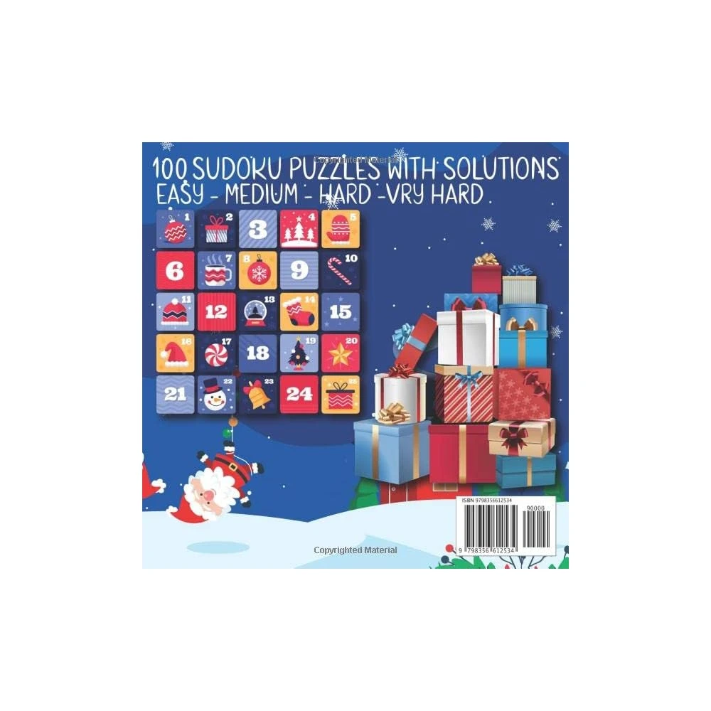 Sudoku Advent Calendar 2022: CALENDAR 2023 Sudoku Puzzle Advent Calendar Book, Puzzle Book Countdown To Christmas From Easy To Hard With Solutions, ... And Women, Xmas Gifts Idea For Adults, Teens Paperback – Advent Calendar, October 6, 2022 4 Sudoku Advent Calendar 2022: CALENDAR 2023 Sudoku Puzzle Advent Calendar Book, Puzzle Book Countdown To Christmas From Easy To Hard With Solutions, ... And Women, Xmas Gifts Idea For Adults, Teens Paperback – Advent Calendar, October 6, 2022 - Image 2