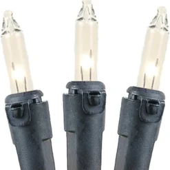 Novelty Lights Clear Incandescent Christmas String Lights - UL Listed Indoor/Outdoor Light Set W/ 100 Mini Bulbs For Christmas Tree, Patio, Wedding Decor, And More - (Black Wire, 22' Long) -Xmas Mart Sales 51JM8c3KG2L. AC SL1000