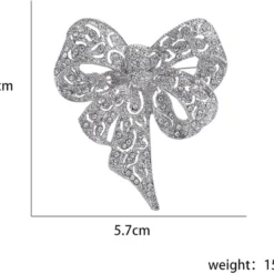 Vintage Big Bow Knot Rhinestones Sparkly Brooches Pins Delicate Ribbon Bow Brooch Classic For Wedding Party Dance Banquet For Women Ladies Girls Dainty Elegant Beautiful Lapel Pins Dress Suit Shirt Ceremony Clothes Accessories Jewelry Mother's Day Valentine's Day Decor Christmas Birthday Gifts -Xmas Mart Sales 51R9uqbmoOL. AC UL1000