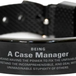 Keepsake Case Manager Christmas Present For Case Manager Black Shark Mesh Bracelet Gifts, Being Case Manager Means Having The Power To Fix The Unfixable And Deal With The Unimaginable Stupidity Of