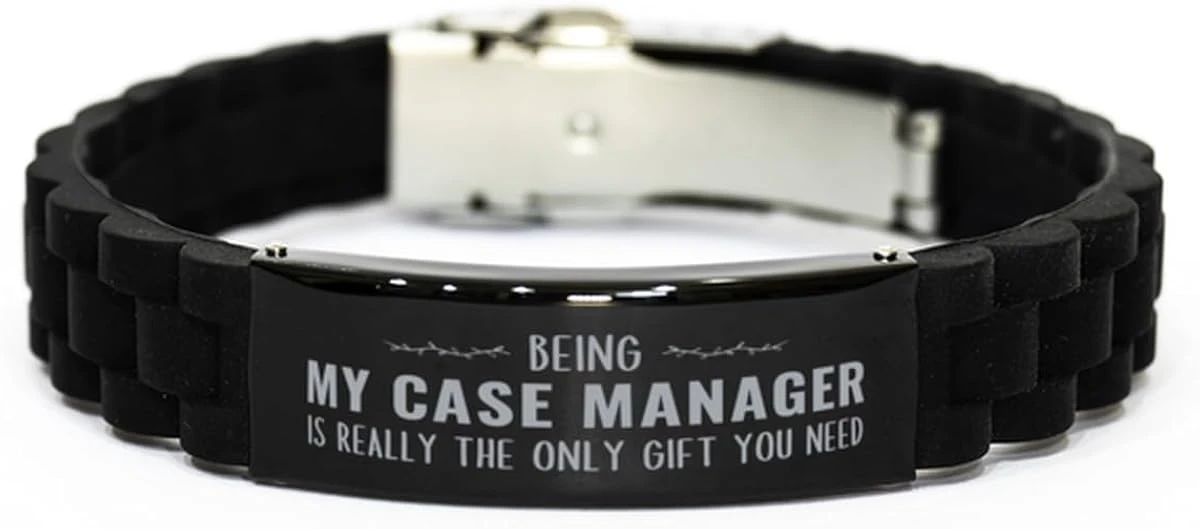 GENERIC Inspirational Case Manager Christmas Coworker Gifts, To My Case Manager Black Glidelock Clasp Bracelet Engraved Gifts, Birthday Gifts For Case Manager Being My Case Manager Is Really The Only Gift You 3 GENERIC Inspirational Case Manager Christmas Coworker Gifts, To My Case Manager Black Glidelock Clasp Bracelet Engraved Gifts, Birthday Gifts For Case Manager Being My Case Manager Is Really The Only Gift You