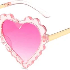 UTTPLL Kids Girl Heart Shaped Sunglasses Halloween Christmas Party Glasses For Photography Outdoor Beach UV 400 Protection