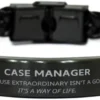 GENERIC Funny Case Manager Gifts, Because Extraordinary Isn't A Goal, Inspirational Unique Birthday Christmas Braided Leather Bracelet For Case Manager, Coworkers, Men, Women, Friends