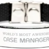 GENERIC Funny Case Manager Gifts, World's Most Awesome Case Manager, Sarcasm Unique Birthday Christmas Stainless Steel Bracelet For Case Manager, Coworkers, Men, Women, Friends