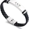 EDSG Personalized Mens Bracelet | Leather Engraved Bracelet Gift For Boyfriend Husband Dad Bestman | Gift For Christmas, Birthday, Wedding, Anniversary, Father's Day | Customised Name -Xmas Mart Sales 51YKs4gqRDL. AC UL1000