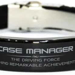 GENERIC Case Manager Christmas Birthday Gifts For Case Manager Black Glidelock Clasp Bracelet Custom, Case Manager The Driving Force Behind Remarkable Achievements, Case Manager Thank You Gifts For Coworkers
