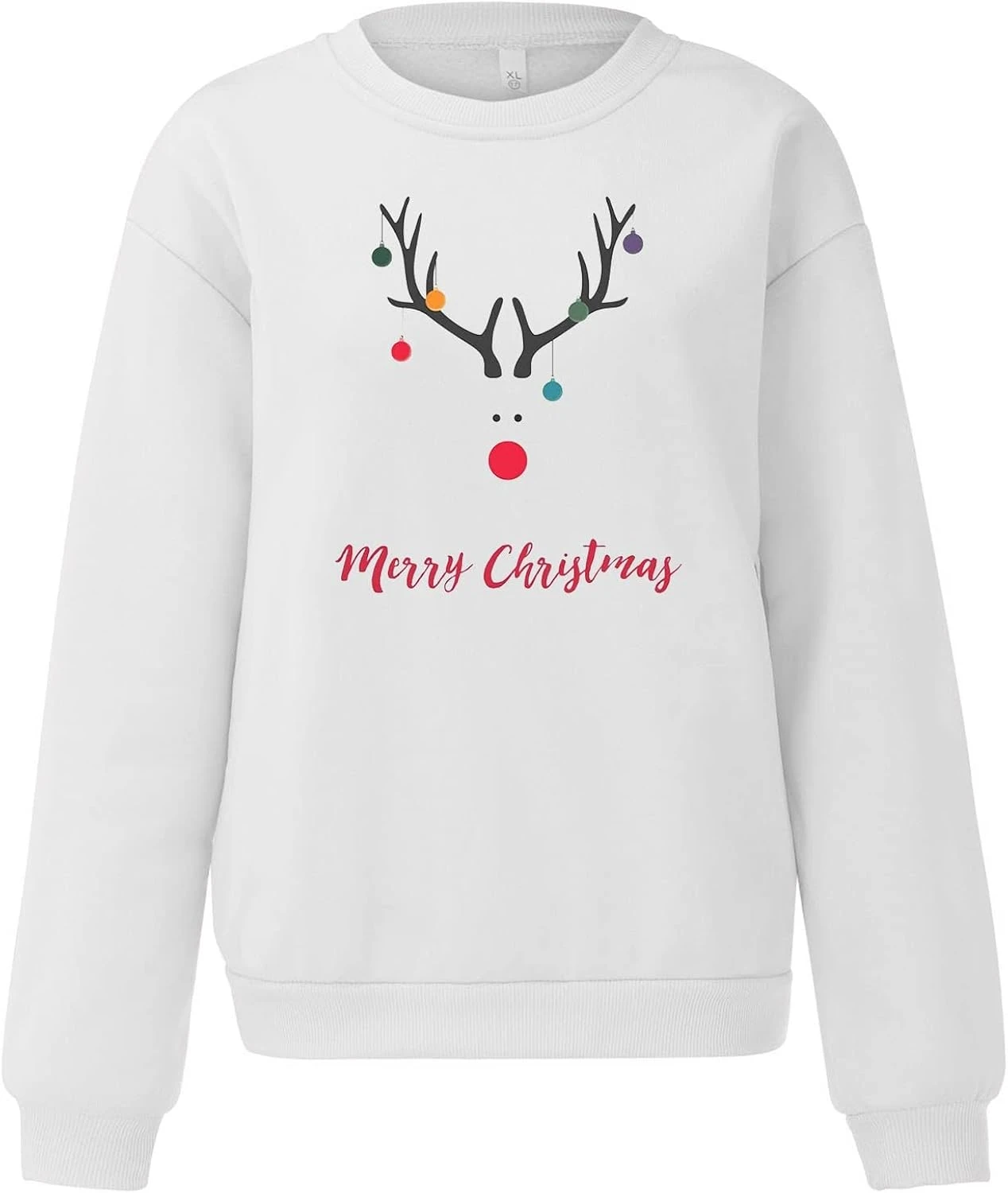 SNKSDGM Womens Elk Print Long Sleeve Lightweight Christmas Sweatshirts Crew Neck Raglan Baseball Pullover Tops Tee Shirts Top 4 SNKSDGM Womens Elk Print Long Sleeve Lightweight Christmas Sweatshirts Crew Neck Raglan Baseball Pullover Tops Tee Shirts Top - Image 2