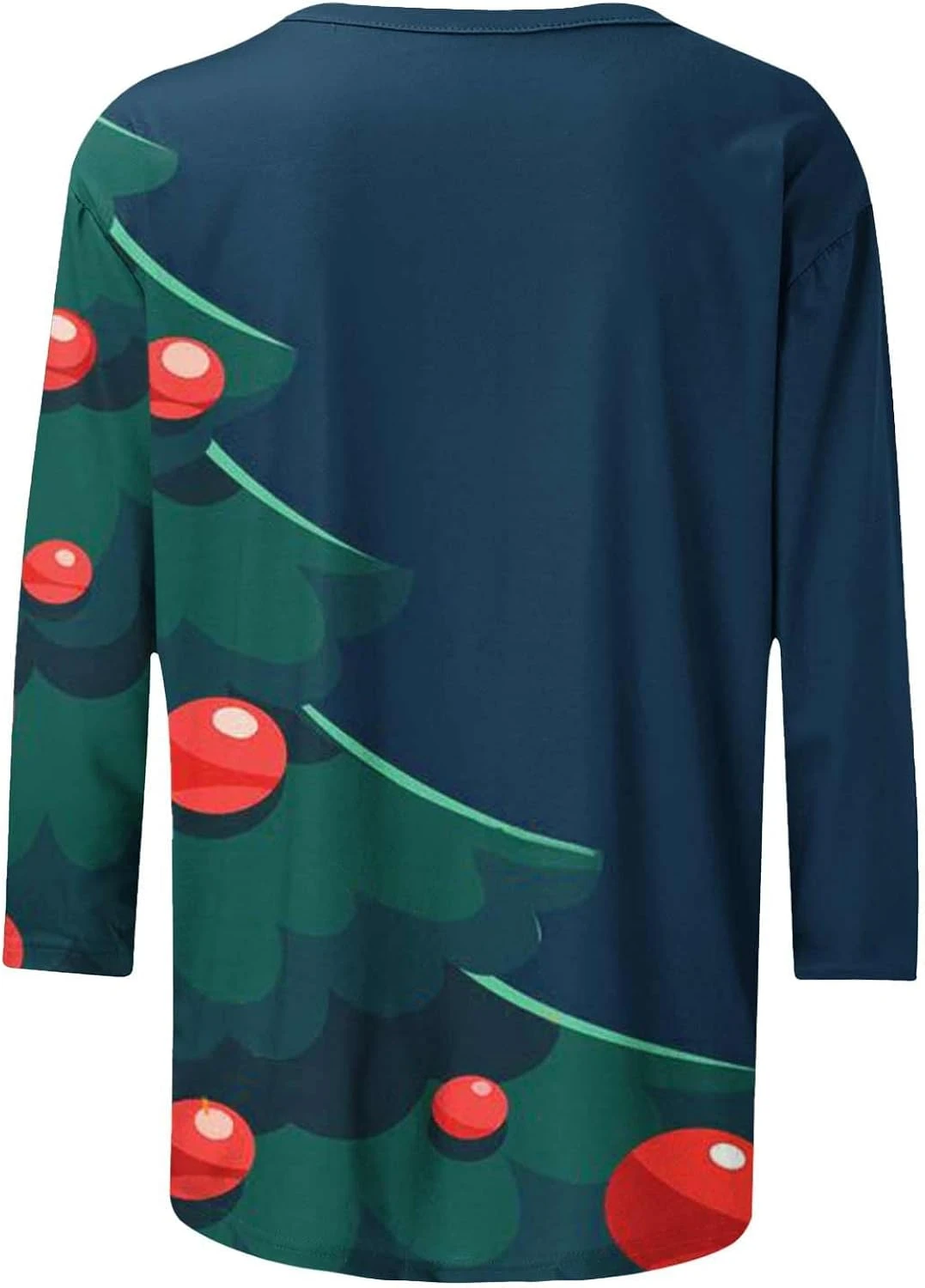 Christmas Womens Shirts Fall 3/4 Sleeve Graphic Print Shirt T-Shirts Crewneck Dressy Cute Casual Holiday Tee 6 Christmas Womens Shirts Fall 3/4 Sleeve Graphic Print Shirt T-Shirts Crewneck Dressy Cute Casual Holiday Tee - Image 4