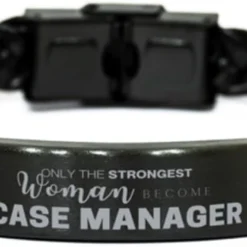 GENERIC Only The Strongest Women Become Case Manager Birthday Gifts For Case Manager Braided Leather Bracelet Funny, Sarcasm Gifts Case Manager Gifts For Coworker Christmas Birthday Graduation Gifts