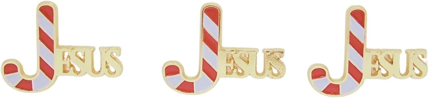 Jesus Candy Cane Lapel Pins, Set Of 3, Religious Christmas Gift, Festive Holiday Accessory, 1.5 Inches 8 Jesus Candy Cane Lapel Pins, Set Of 3, Religious Christmas Gift, Festive Holiday Accessory, 1.5 Inches - Image 6