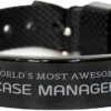 GENERIC Funny Case Manager Gifts, World's Most Awesome Case Manager, Sarcasm Unique Birthday Christmas Black Shark Mesh Bracelet For Case Manager, Coworkers, Men, Women, Friends
