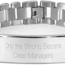 GENERIC Case Manager Gifts For Friends, Only The Strong Become, Beautiful Case Manager Ladder Bracelet, Engraved Bracelet From Coworkers, Gift Ideas For Her, Gift Ideas For Him, Gift Ideas For, Christmas