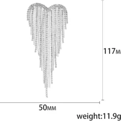 Heart Tassel Rhinestones Brooches Lapel Pins Delicate Luxury Sparkly Crystal Hearted Love Charm Brooch Classic For Women Ladies Girls For Wedding Party Dance Banquet Dainty Elegant Beautiful Pins Dress Suit Shirt Ceremony Clothes Accessories Jewelry Valentine's Day Mother's Day Decor Christmas Birthday Gifts Her Wife -Xmas Mart Sales 51kiXoS9F5L. AC UL1000