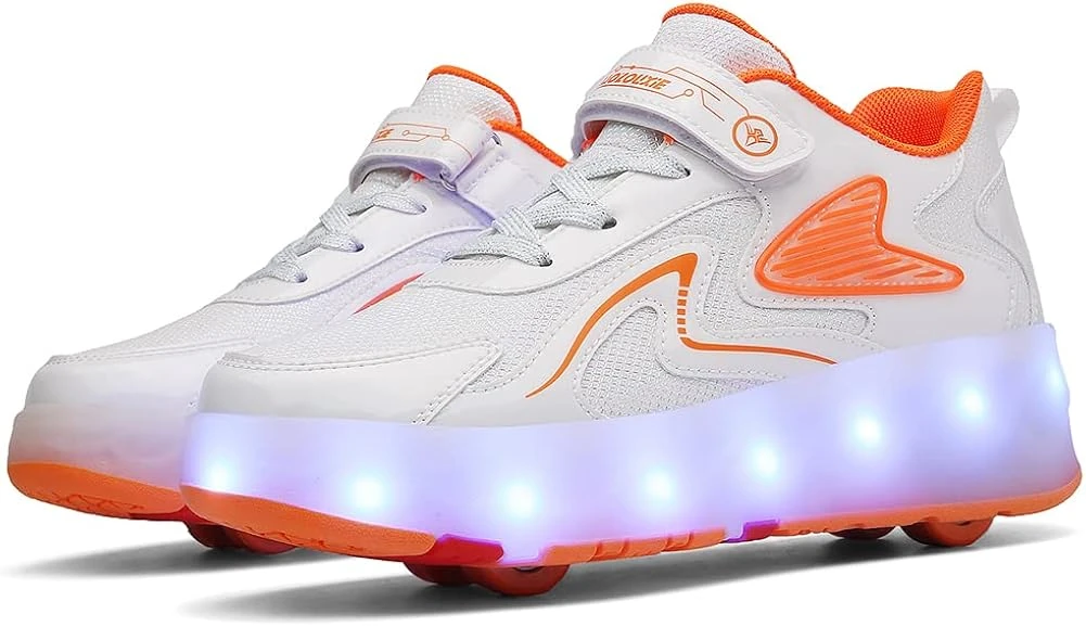 CEIEOE Kids Roller Shoes 4 Wheels 16 LED Model Colorful Girls Boys Roller Skates Sneaker Can Charge For Beginner More Balanced Party Birthday Christmas Best Gift 9 CEIEOE Kids Roller Shoes 4 Wheels 16 LED Model Colorful Girls Boys Roller Skates Sneaker Can Charge For Beginner More Balanced Party Birthday Christmas Best Gift - Image 7