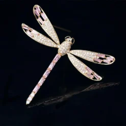 T-shaped Zircon Crystal Pink Dragonfly Brooch All-match Silk Scarf Clothing Broches & Pins Jewelry Christmas Gift -Xmas Mart Sales 51lyl dVLYL. AC UL1000