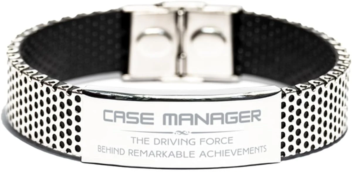 GENERIC Case Manager Christmas Birthday Gifts For Case Manager Stainless Steel Bracelet Custom, Case Manager The Driving Force Behind Remarkable Achievements, Case Manager Thank You Gifts For Coworkers 3 GENERIC Case Manager Christmas Birthday Gifts For Case Manager Stainless Steel Bracelet Custom, Case Manager The Driving Force Behind Remarkable Achievements, Case Manager Thank You Gifts For Coworkers