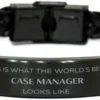 GENERIC Best Case Manager Gifts, This Is What The World's Best Case Manager Looks Like, Funny Birthday Christmas Unique Braided Leather Bracelet For Case Manager, Coworkers, Men, Women, Friends -Xmas Mart Sales 51tklQGRL. AC UL1200