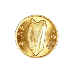 Brooch Irish Half Penny Coin Jewelry- Christmas Tree Pin- Goldtone Bezel-Minted In Ireland Featuring Harp Side -Xmas Mart Sales 51uiiLF pxL. AC SR10001000