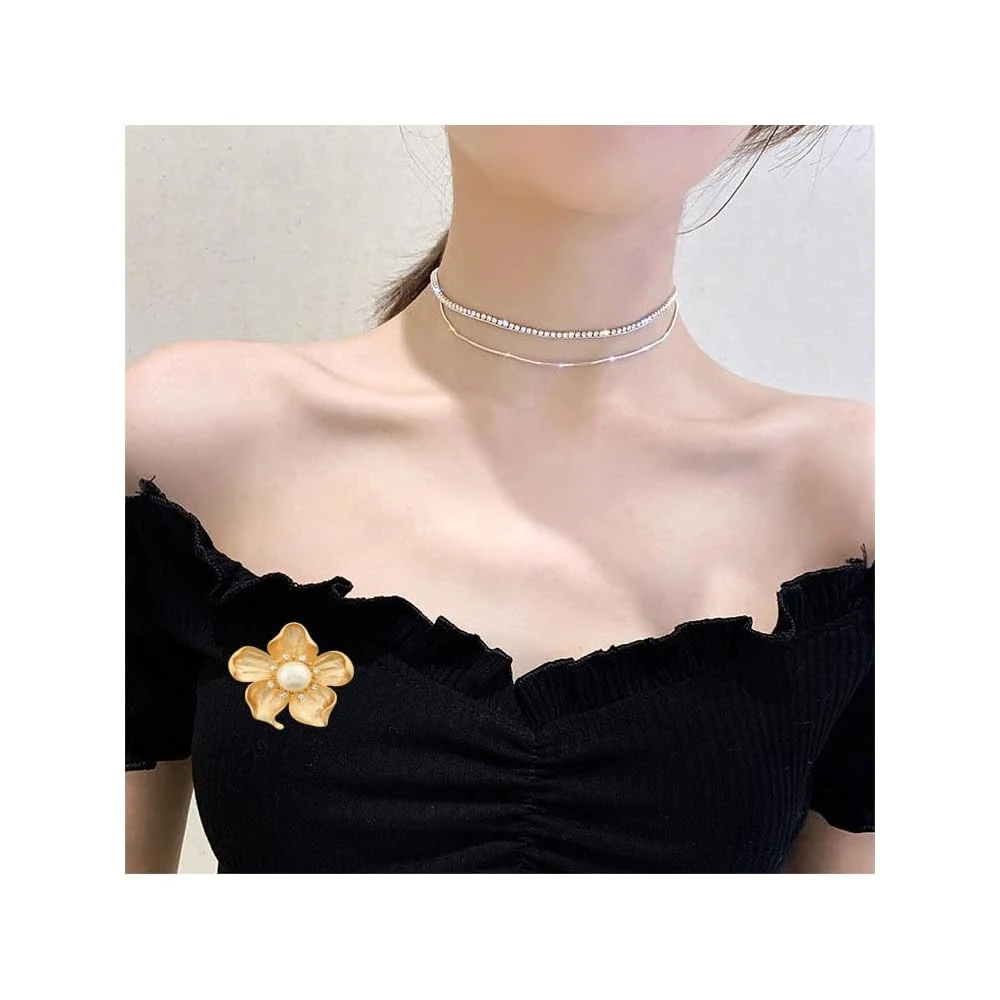 Yellow Flower White Pearl Brooch Gold Autumn Flower Pins Autumn Fall Flower Broach For Mother Wife GF Wedding Bridal Bouquet Party Charm Flower Pin For Christmas Valentine's Day 8 Yellow Flower White Pearl Brooch Gold Autumn Flower Pins Autumn Fall Flower Broach For Mother Wife GF Wedding Bridal Bouquet Party Charm Flower Pin For Christmas Valentine's Day - Image 6