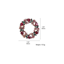 Gyn&Joy Christmas Floral Wreath Gift Brooch Pin 12 Gyn&Joy Christmas Floral Wreath Gift Brooch Pin -Xmas Mart Sales 51vtcXfQLL. AC SR10001000