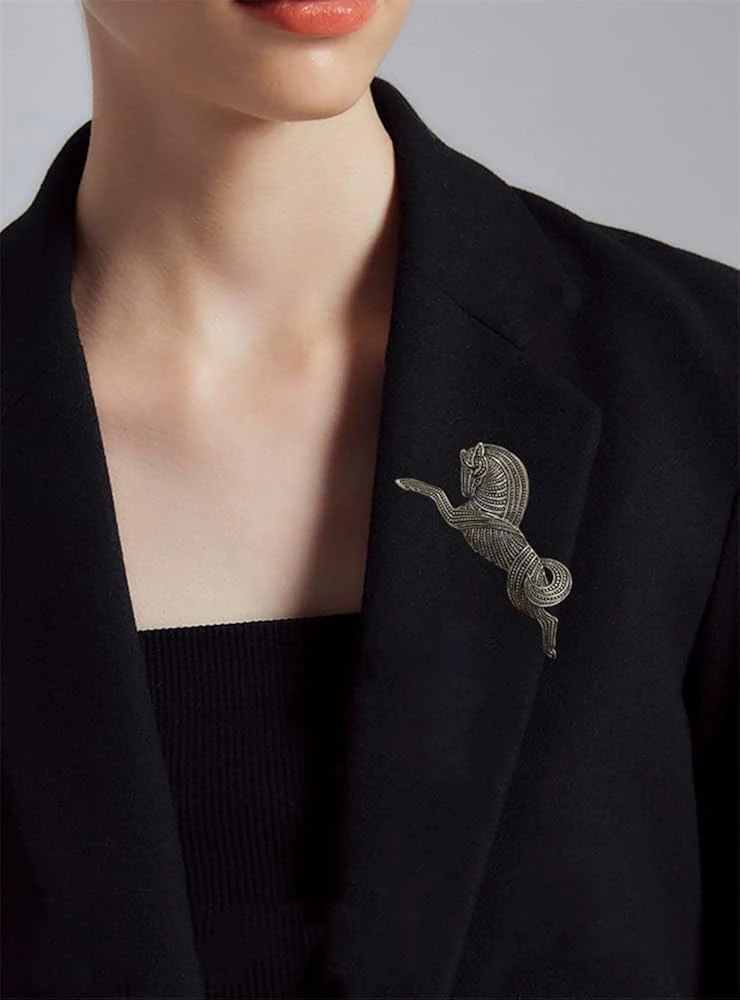 Vintage Horse Brooch Pin For Women Girls Men Antique Gold Tone Big Animal Brooches Dress Costume Accessories Boho Halloween Christmas Holiday Decor Jewelry Gift For Friend Father Uncle 4 Vintage Horse Brooch Pin For Women Girls Men Antique Gold Tone Big Animal Brooches Dress Costume Accessories Boho Halloween Christmas Holiday Decor Jewelry Gift For Friend Father Uncle - Image 2