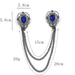 Antique Collar Clips Brooches Lapel Pins For Women Girls Unisex Vintage Elegant Enameled Flower Imitation Pearl Blue Rhinestone Layered Tassel Chain Drop Dangling Necktie Tie Shawl Scarf Dress Accessories Jewelry Christmas Birthday -Xmas Mart Sales 51zPzksVgFL. AC UL1000