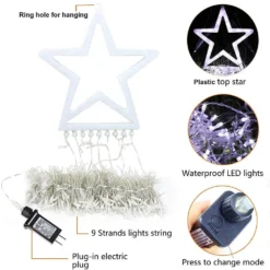 Outdoor Christmas Decorations Star String Lights, 317 LED 11.5 Ft Waterfall Tree Lights With 8 Memory Lighting Modes&Timer Christmas Star Lights For Yard Indoor, Festival, Party, Christmas Decorations 16 Outdoor Christmas Decorations Star String Lights, 317 LED 11.5 Ft Waterfall Tree Lights With 8 Memory Lighting Modes&Timer Christmas Star Lights For Yard Indoor, Festival, Party, Christmas Decorations -Xmas Mart Sales 61 zfmGhKCL. AC SL1000