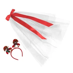 FOMIYES 1 Set Veil Bow Hair Accessories Hair Accessories For Girls Bride Veils For Wedding Christmas Headdress Christmas Costume Accessories Fashion Headband Girls Veil Headband