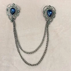 Antique Collar Clips Brooches Lapel Pins For Women Girls Unisex Vintage Elegant Enameled Flower Imitation Pearl Blue Rhinestone Layered Tassel Chain Drop Dangling Necktie Tie Shawl Scarf Dress Accessories Jewelry Christmas Birthday -Xmas Mart Sales 610h5pSv9L. AC UL1000