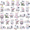 BLAPNK 14 Pcs Mini Cute Cow Animal Figures Toy Cake Toppers, Miniature Figurines Fairy Garden Moss Landscape DIY Terrarium Crafts Ornament, Decoration Christmas Birthday Gift, White (8-HMS-TR1) -Xmas Mart Sales 610l2Bty5DL. AC SL1001