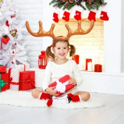 Inflatable Reindeer Antler Hat Ring Toss Game Christmas Party Games Headband,Party Decoration Family Game Classroom Indoor Antler Hat Ring (2 Antlers&8Ring&1Inflator) -Xmas Mart Sales 611GOUoODL. AC SL1000