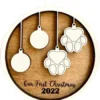 Gift Member Tree Pendant Disc DIY Pendant 2022 One's Christmas Tag Pendant Wood Family Loved Decoration Hangs Holiday Hanging Decorations (Brown, One Size)