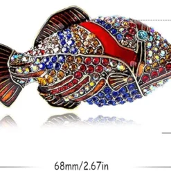 Vintage Fish Rhinestone Brooch Pin For Women Girl Men Crystal Cluster Fashion Cartoon Animal Lapel Pins Dress Accessories Unisex Delicacy Birthday Christmas Party Mother's Day Jewelry Gift -Xmas Mart Sales 612OUZfDNOL. AC UL1000