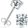 Stud Earrings For Women Men Girl, FCINOS 18K White Gold Plated S925 Sterling Silver 1/2/4 CT D Color VVS1 Clarity Round Cut Moissanite Lab Created Diamond Earrings Promise Birthday Christmas Gift -Xmas Mart Sales 612UD3KgIgL. AC UL1500